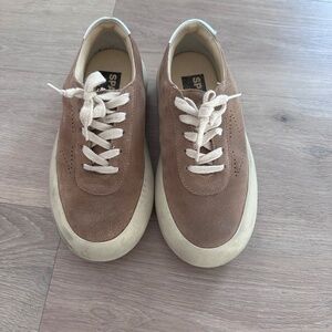 Golden goose space platform suede sneakers